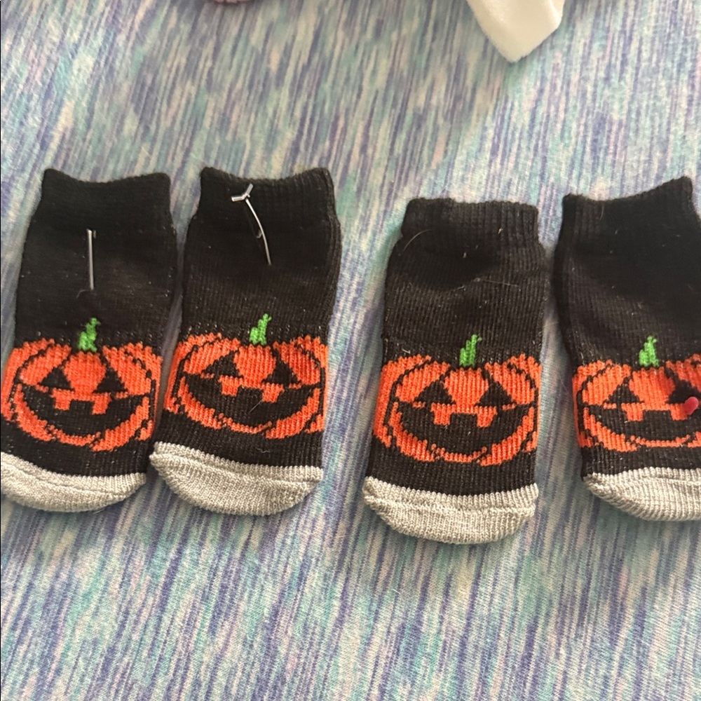 Halloween Pumpkin pet Socks - Black and Orange